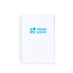 Bloc de notas con anillas en plástico reciclado A5 hojas a cuadros vista principal