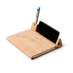 Bloc de notas con soporte móvil y alfombrilla ratón A5 hojas lisas color natural vista detalle 1