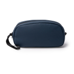 Neceser de piel sintética con doble compartimento y cierre cremallera color azul marino segunda vista