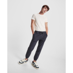 Pantalón jogger de algodón unisex con bolsillos laterales 390g/m² Roly color gris claro vista detalle 2