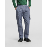Pantalón de poliéster unisex multibolsillos 140g/m² Roly Direct Warmor color gris topo primera vista de uso