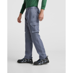 Pantalón de poliéster unisex multibolsillos 140g/m² Roly Direct Warmor color gris topo quinta vista de uso