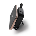 Batería externa 3 en 1 de carga rápida inalámbrica 15W 10.000 mAh color negro vista detalle 1