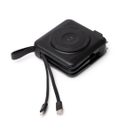 Batería externa 3 en 1 de carga rápida inalámbrica 15W 10.000 mAh color negro vista detalle 2