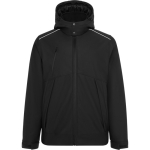 Parka térmica deportiva acolchada con detalles reflectantes Roly Emin color negro primera vista de uso