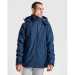 Parka térmica deportiva acolchada con detalles reflectantes Roly Emin color azul marino vista detalle 1