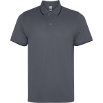 Polo técnico manga corta con rib a contraste 200 g/m2 Roly Direct Sian color negro primera vista de uso