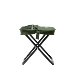 Silla plegable compacta de poliéster con funda y bolsillos vista principal