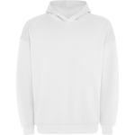 Sudadera unisex oversize con capucha forrada 320 g/m2 Roly Direct Otto color blanco primera vista de uso