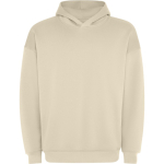 Sudadera unisex oversize con capucha forrada 320 g/m2 Roly Direct Otto color marrón claro primera vista de uso