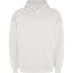 Sudadera unisex oversize con capucha forrada 320 g/m2 Roly Direct Otto color blanco roto primera vista de uso