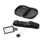 Set de viaje 3 en 1 con candado a contraseña y funda de cremallera color negro vista detalle 2