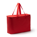 Nevera familiar con interior isotérmico y cierre cremallera 25L color rojo primera vista de uso