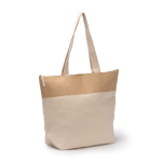 Bolsa nevera de algodón y yute con interior isotérmico 280 g/m2 primera vista de uso