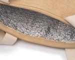 Bolsa nevera de algodón y yute con interior isotérmico 280 g/m2 vista detalle 4