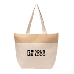Bolsa nevera de algodón y yute con interior isotérmico 280 g/m2 vista principal