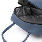 Nevera con interior isotérmico y bolsillo frontal de piel sintética 8L color azul marino vista detalle 1
