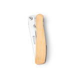 Multiherramienta 4 en 1 con cuerpo de bambú y acero inoxidable color natural segunda vista