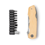 Multiherramienta 5 en 1 con cuerpo bambú y acero inoxidable color natural segunda vista