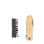 Multiherramienta 5 en 1 con cuerpo bambú y acero inoxidable vista principal