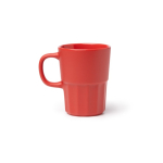 Taza de cerámica con acabado mate e interior a juego 450ml color rojo segunda vista