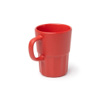 Taza de cerámica con acabado mate e interior a juego 450ml color rojo primera vista de uso