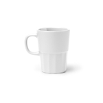Taza de cerámica con acabado mate e interior a juego 450ml color blanco segunda vista