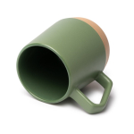 Taza de cerámica con acabado mate y asa geométrica 320ml color negro vista detalle 1