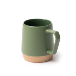 Taza de cerámica con acabado mate y asa geométrica 320ml color negro vista detalle 2