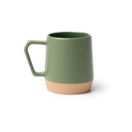 Taza de cerámica con acabado mate y asa geométrica 320ml color verde pastel segunda vista