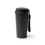 Vaso térmico de acero inoxidable con tapa antigoteo 500ml color negro segunda vista