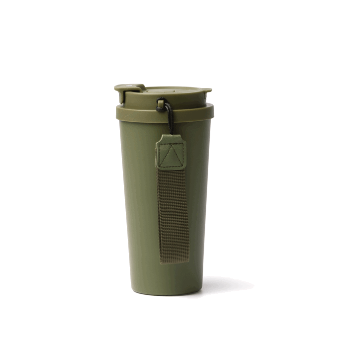 Vaso térmico de acero inoxidable con tapa antigoteo 500ml color verde oscuro