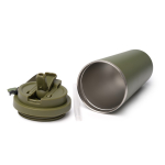 Vaso térmico de acero inoxidable con tapa antigoteo 500ml color verde oscuro vista detalle 2