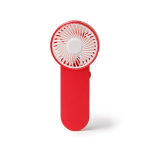 Ventilador de mano de varios colores con botón en el lateral color rojo segunda vista