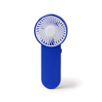 Ventilador de mano de varios colores con botón en el lateral color azul real segunda vista