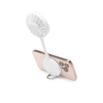 Ventilador de mano con anillo magnético y 3 velocidades color blanco vista detalle 1