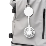 Ventilador de mano con anillo magnético y 3 velocidades color blanco vista detalle 4