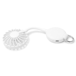 Ventilador de mano con anillo magnético y 3 velocidades color blanco vista detalle 6