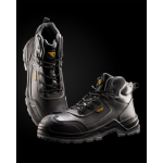 Bota laboral unisex cordones y puntera de fibra de vidrio Roly Iron color naranja fluorescente vista detalle 3