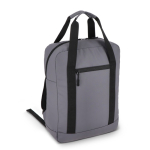 Mochila para portátil de RPET con tiras reflectantes 15.6'' color gris tercera vista
