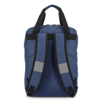 Mochila para portátil de RPET con tiras reflectantes 15.6'' color azul oscuro cuarta vista