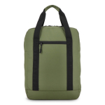 Mochila para portátil de RPET con tiras reflectantes 15.6'' color verde oliva