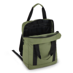 Mochila para portátil de RPET con tiras reflectantes 15.6'' color verde oliva segunda vista