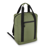 Mochila para portátil de RPET con tiras reflectantes 15.6'' color verde oliva tercera vista