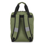 Mochila para portátil de RPET con tiras reflectantes 15.6'' color verde oliva cuarta vista