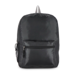 Mochila plegable ligera con bolsillo frontal y malla lateral 16L color negro