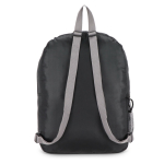Mochila plegable ligera con bolsillo frontal y malla lateral 16L color negro quinta vista