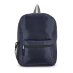 Mochila plegable ligera con bolsillo frontal y malla lateral 16L color azul oscuro