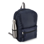 Mochila plegable ligera con bolsillo frontal y malla lateral 16L color azul oscuro segunda vista