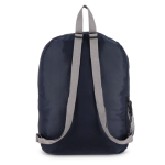 Mochila plegable ligera con bolsillo frontal y malla lateral 16L color azul oscuro quinta vista
